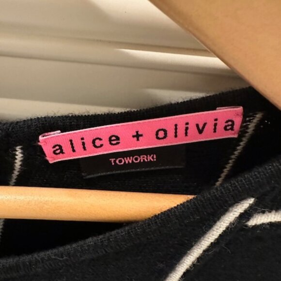 Alice + Olivia Knit Black Dress XS - Picture 2 of 4